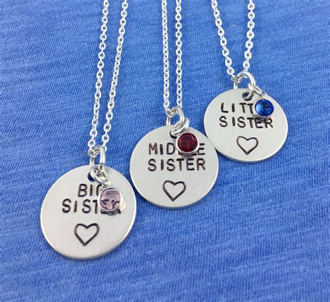 3 sibling necklace|More.